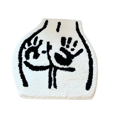 Butt Shaped Hand Print Rug