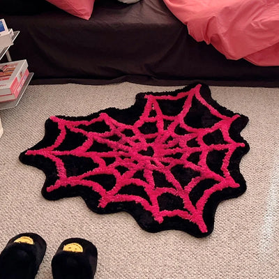 Heart Shaped Spider Web Rug