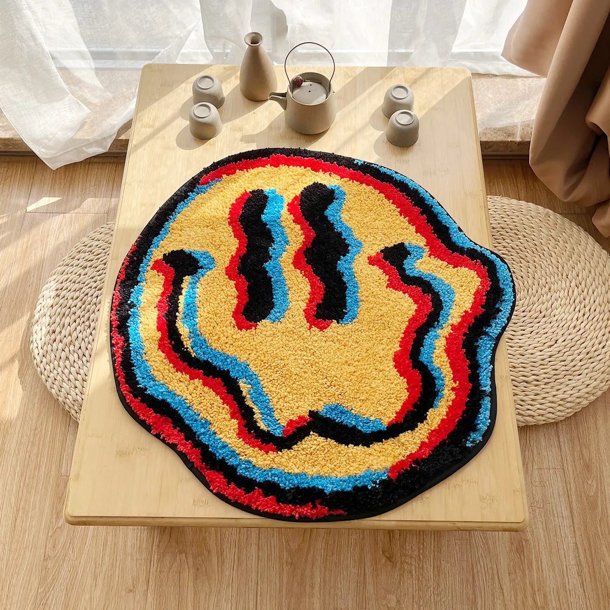 3D Smiley Face Rug