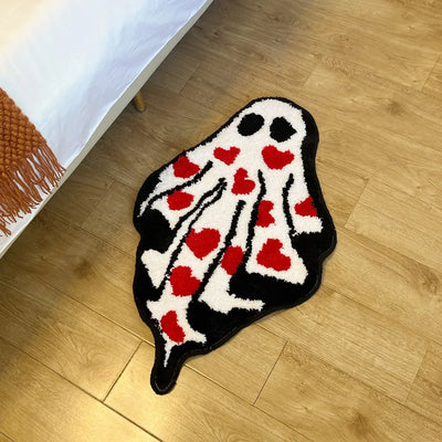 Heart Covered Ghost Rug