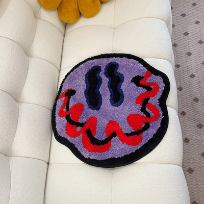 Trippy Smiling Face Rug