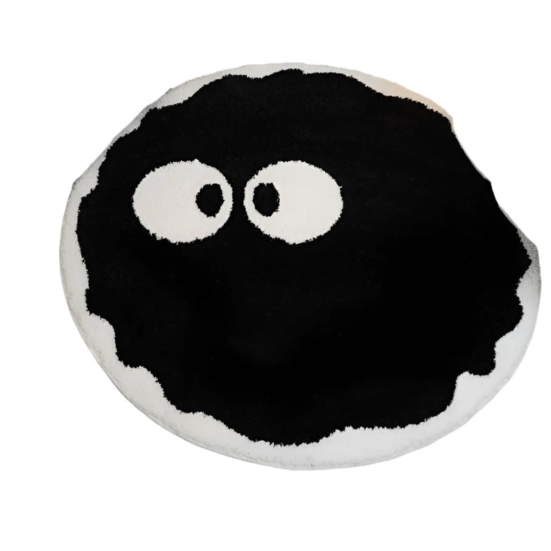 Cartoon Black Briquette Rug