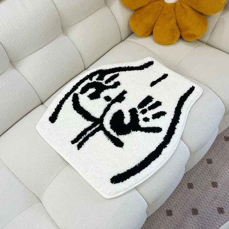 Butt Shaped Hand Print Rug