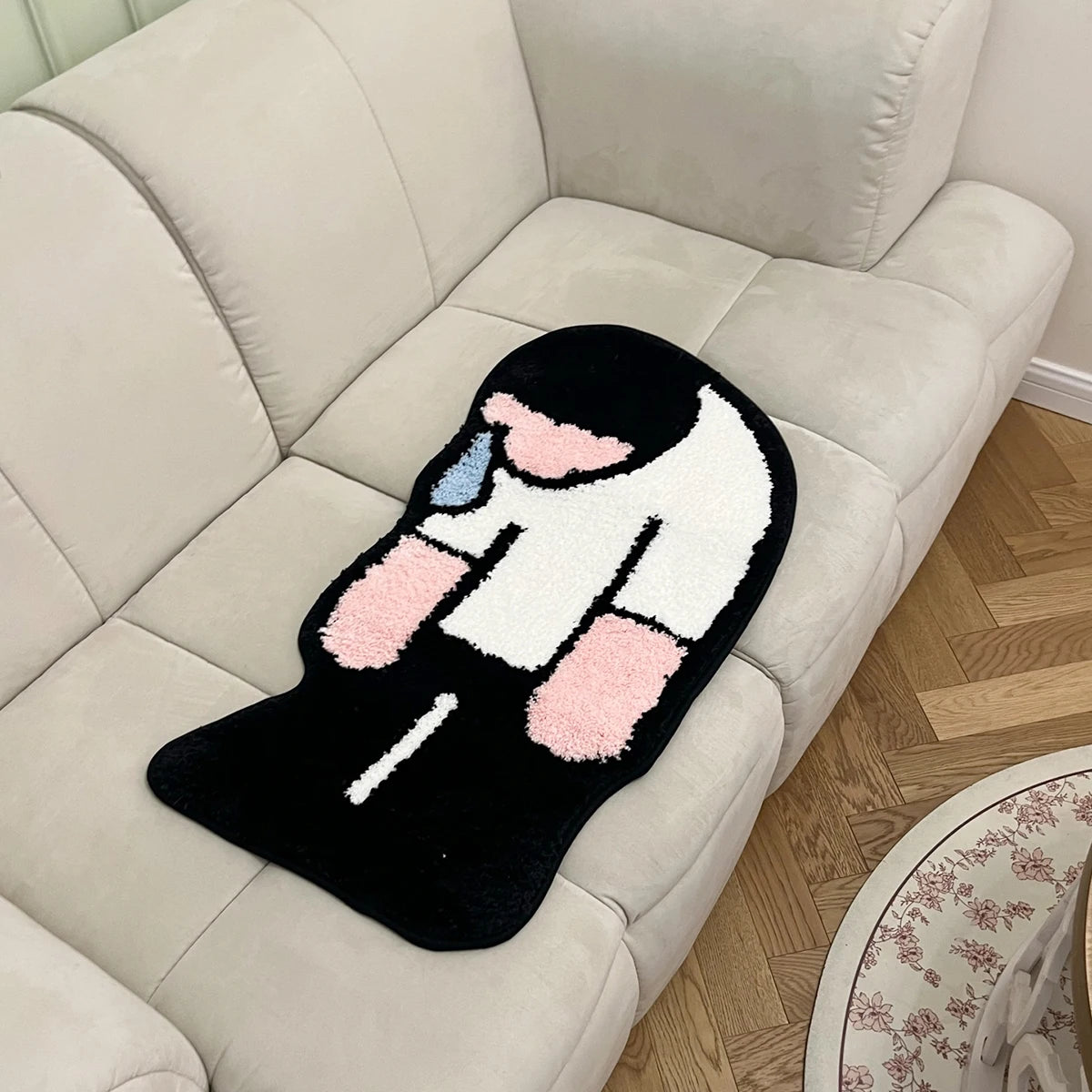 Sad Man Crying Rug