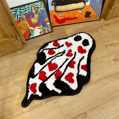 Heart Covered Ghost Rug