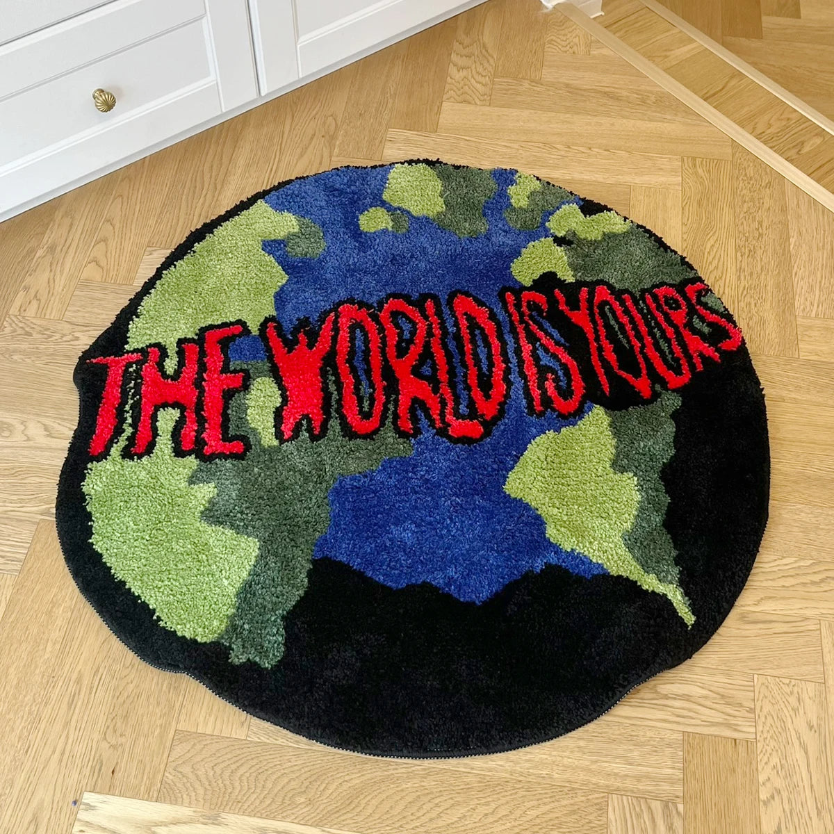 The World Is Yours World Shaped Rug