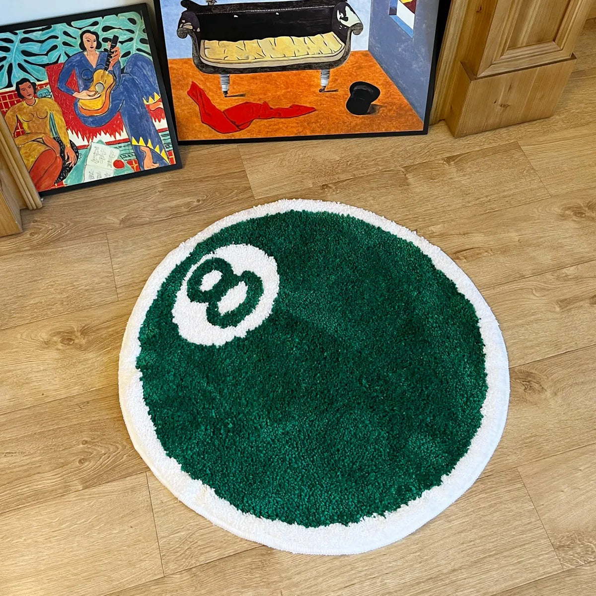 Green 8 Ball Rug