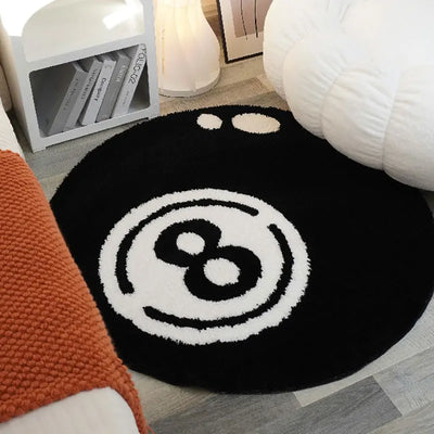 Shiny Pool 8 Ball Rug