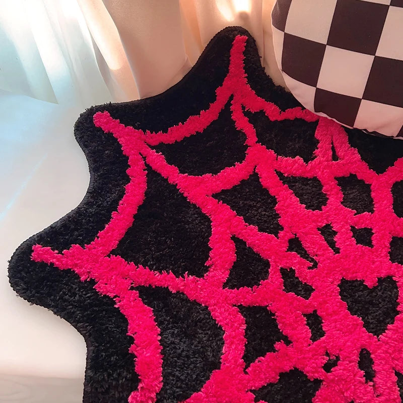 Heart Shaped Spider Web Rug