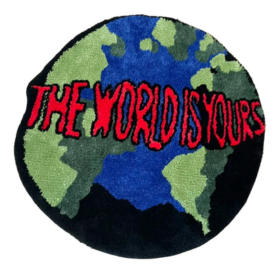 The World Is Yours World Shaped Rug