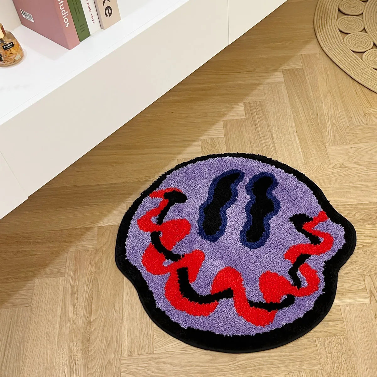 Trippy Smiling Face Rug