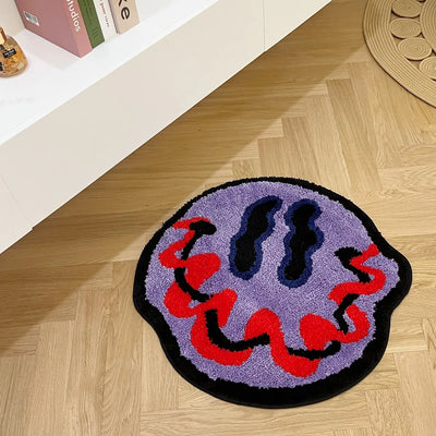 Trippy Smiling Face Rug