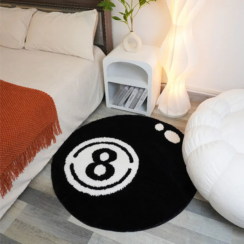 Shiny Pool 8 Ball Rug