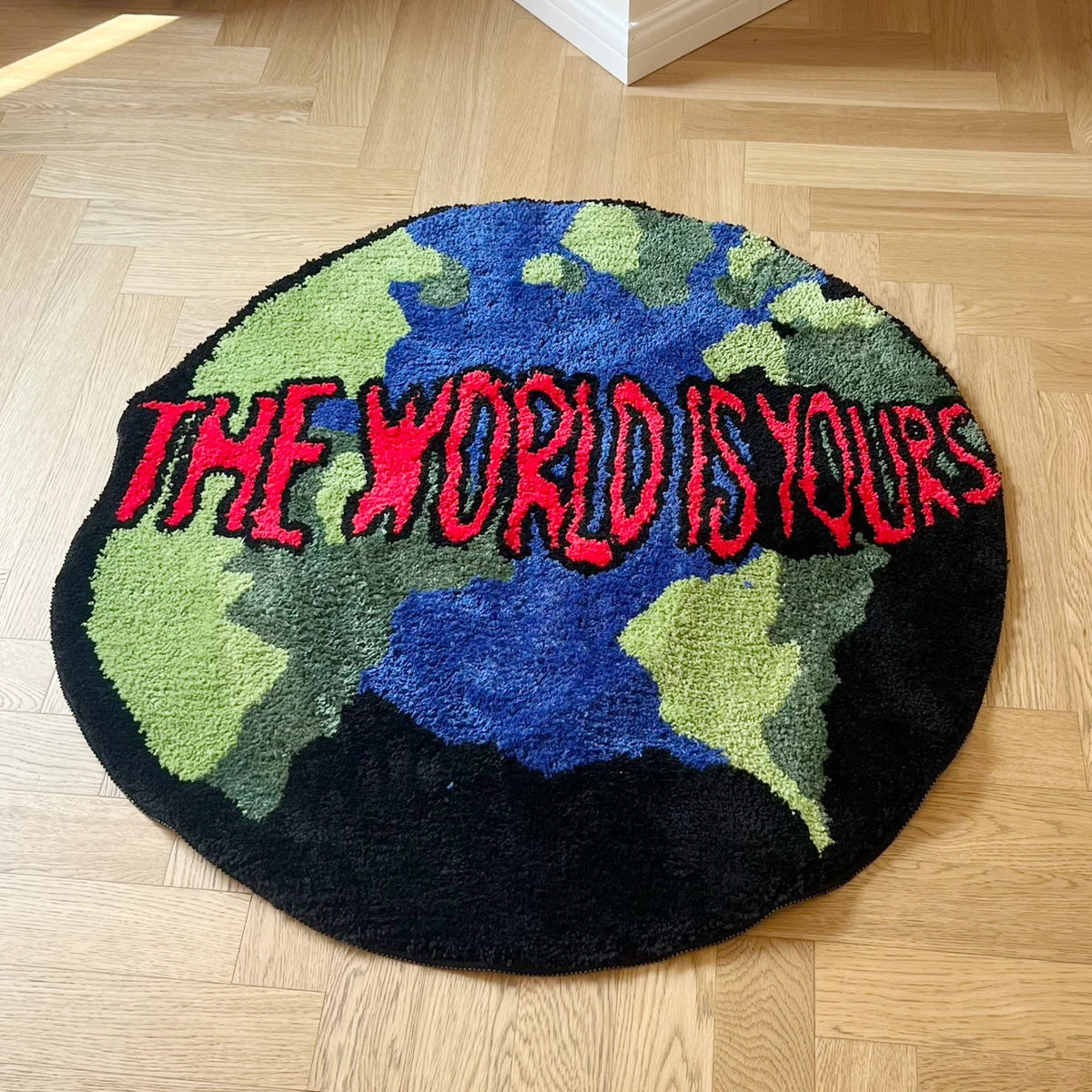 The World Is Yours World Shaped Rug