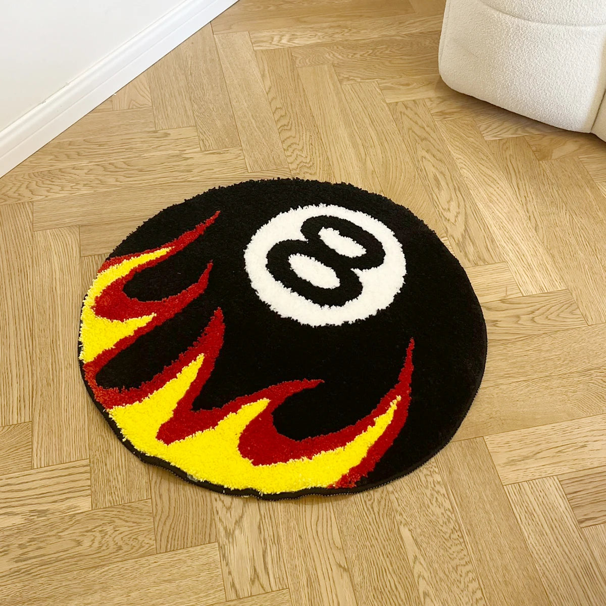 Burning 8 Ball Rug